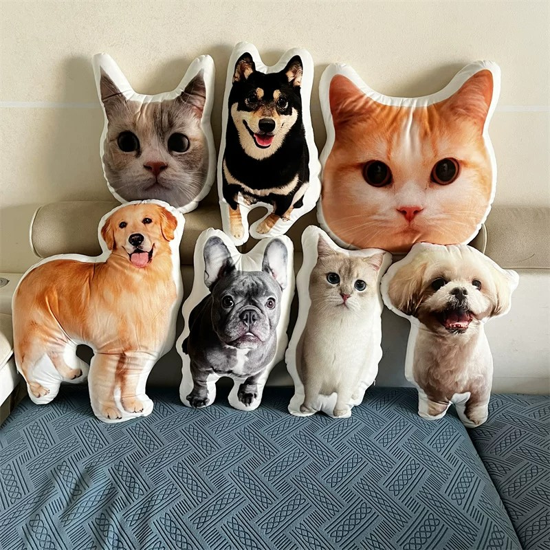 Custom Pet Pillow from Photo, Personalized Dog Pillow, Cat Pillow, Stuffed Animal Pillow, Pet Shaped Pillow